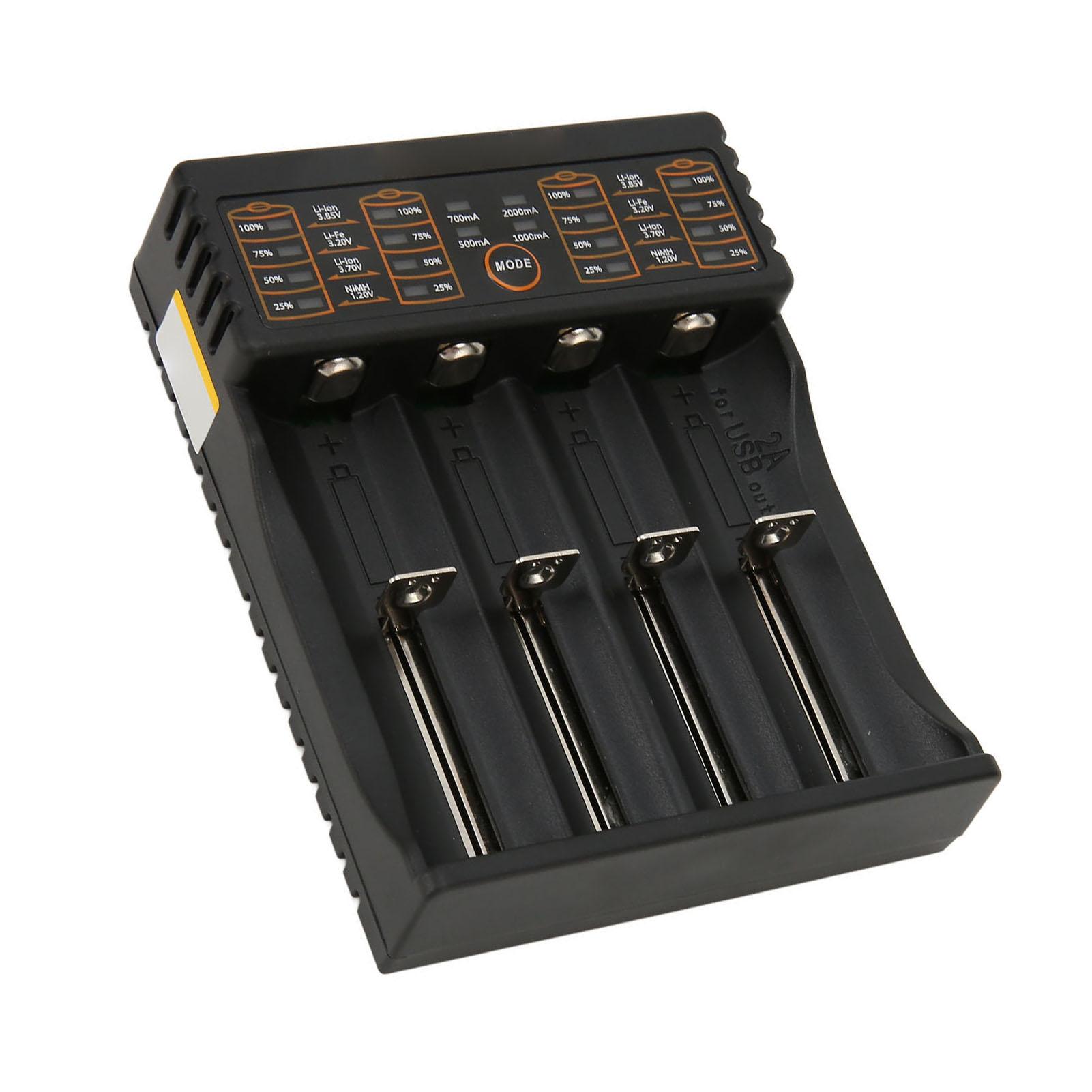 

Зарядное устройство на 4 аккумулятора с выходом USB, светодиодная подсветка, умное универсальное зарядное устройство для аккумуляторов 3,8 В, 3,7 В Li