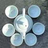 Chinese Ceramic Kung Fu Tea Set 7/9pcs Tea Set Tea Pot Set  Teapot Koi Tea Cup Tea Wood Tray Tea Travel Bag Tea Tray Cloth