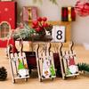 Handcrafted Wooden Sled with Dwarf Ornament Easy Hanging Festival Home Decoration Christmas Party Supplies