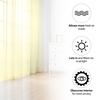 W132CM Sheer Curtains Curtain Sheers Light Filtering Rod Pocket Transparent Voile Curtains for Bedroom Living Room