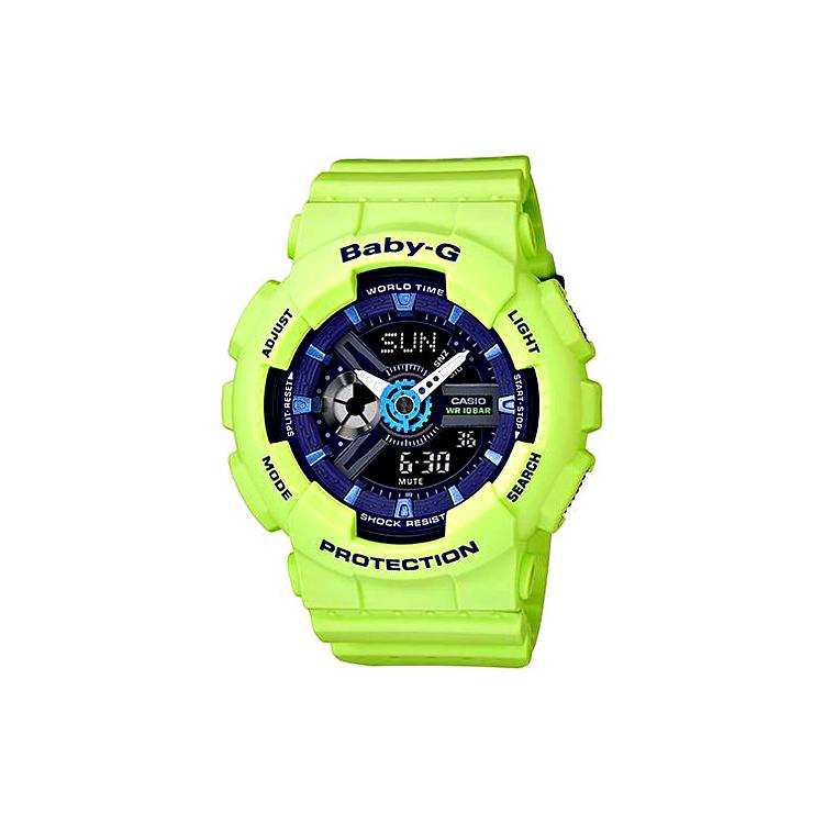 CASIO Women s BABY-G Black Watch BA-110PP-3A BA-110PP-3A Neon Green Strap