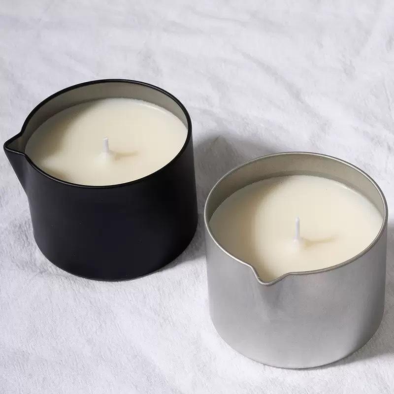 Multi-Purpose Tinplate Candle Jars with Handy Spout Leakproof Tins for Aromatherapy Massage Cream Cosmetic Storage