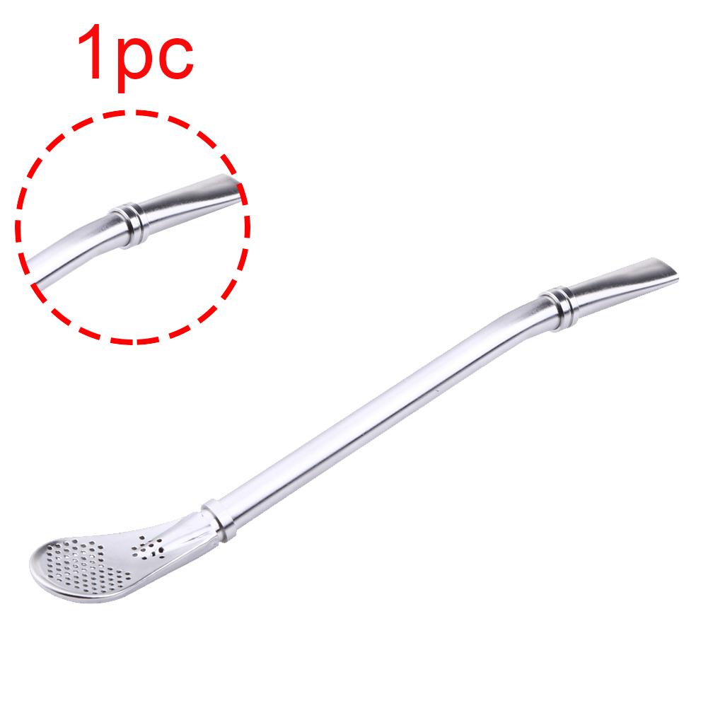 Drinking Straw Filter Handmade Stainless Steel Drinking Straw Spoon Tea Filter Grass Matte Tea Straws Bulb Pumpkin Reusable Tea