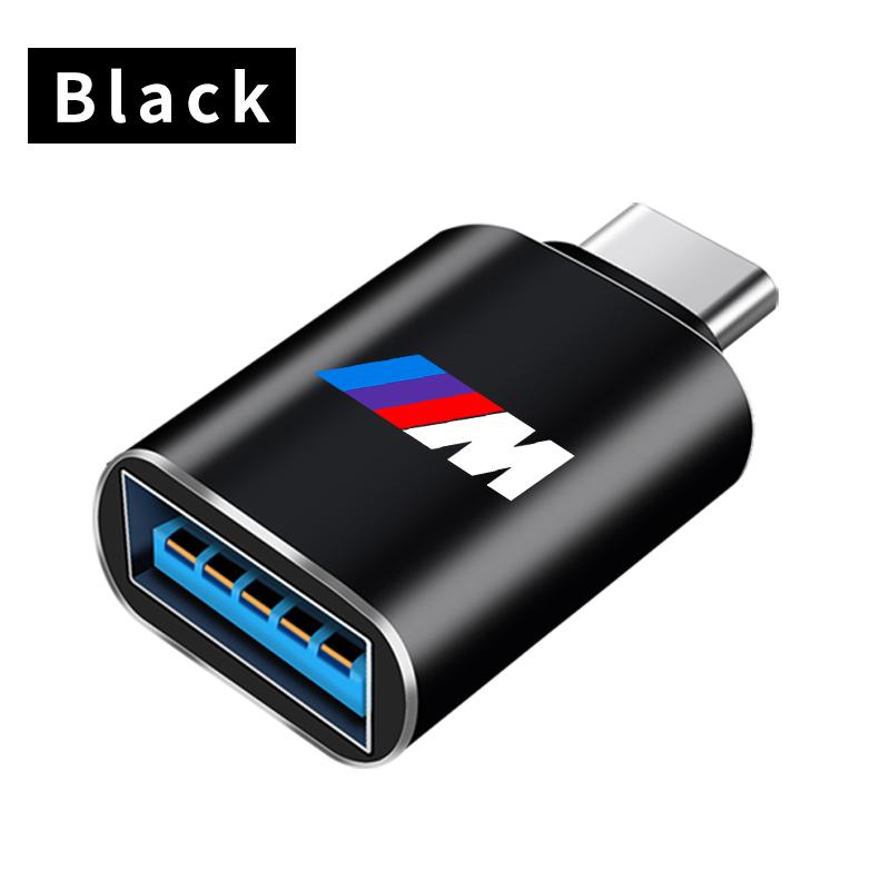 XSHTP1 New Car Type-C To USB Interface Mini Converter Charging Adapter logo For BMW X1 X2 X3 X5 X4 X6 X7 G30 G20 G32 G11 G12 F40 F30 F2
