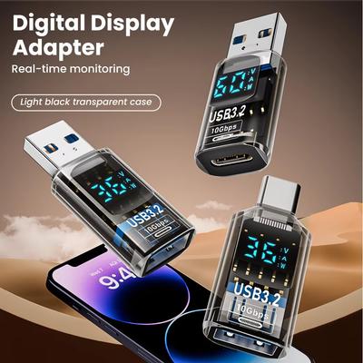 USB 3.2 Digital Display Adapter 10Gbps USB Male TO USB Female Converter Fast Charging Data Transafer USB C Adapter For PC Laptop