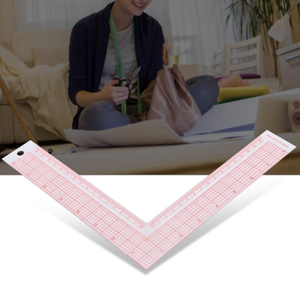 Plastic L-Shaped Ruler 90 Degree Right Angle Ruler Measuring Tool Sewing Ruler DIY Craft