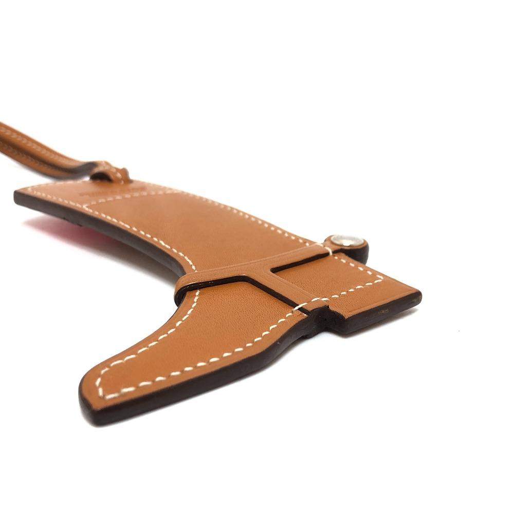 Hermes Paddock Boots Bag Charm Accessories Leather Brown/SilverHardware