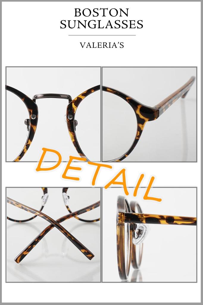 Valeria Boston UV for Men and with Hard Case Sunglasses, Protection, Women, (Brown)