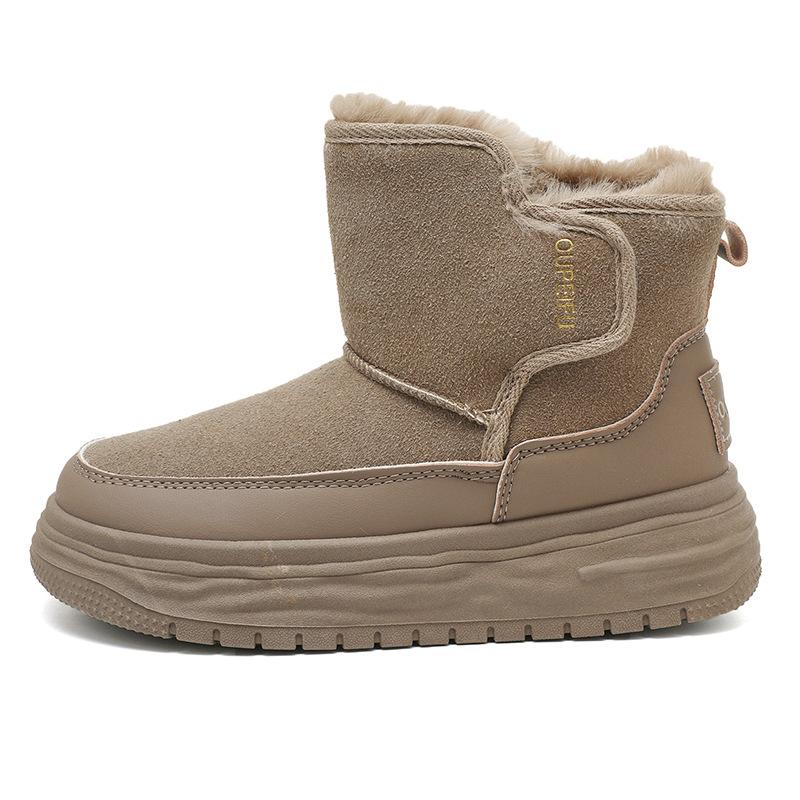 Winter women's shoes snow boots thick-soled new women's cotton shoes piled thickened warm short boots