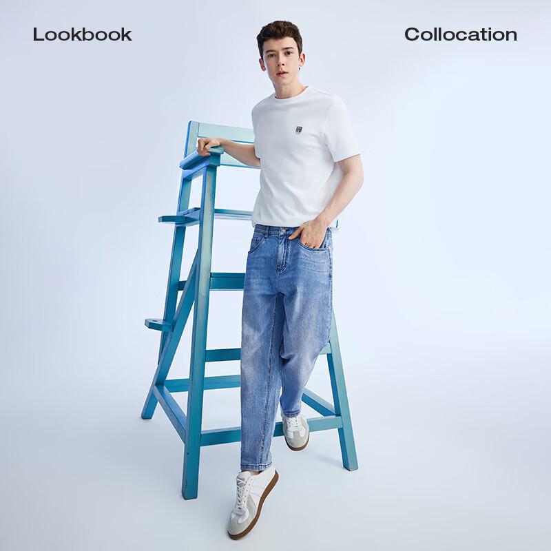 NVG·YOUNG Men's Tencel Washed Tapered Jeans