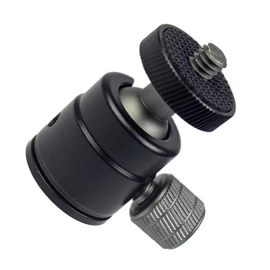 Mini Ball Head for GoPro for Osmo 360 Degree Rotatable Aluminum Alloy 46026 Screw LED Video Light Cell Phone DSLR