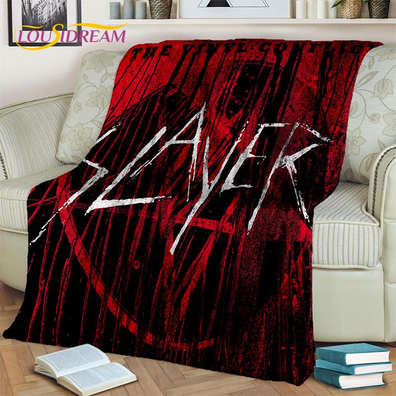Rock Heavy Metal Slayer Band Blanket,Soft Throw Blanket for Home Bedroom Bed Sofa Picnic Travel Office Rest Cover Blanket Kids