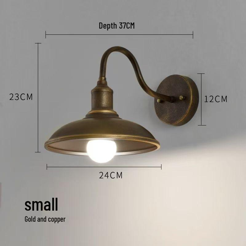 Retro American Outdoor Wall Lamp: Waterproof Lighting for Balcony, Corridor, Walkway, Garden, and Courtyard Fence.