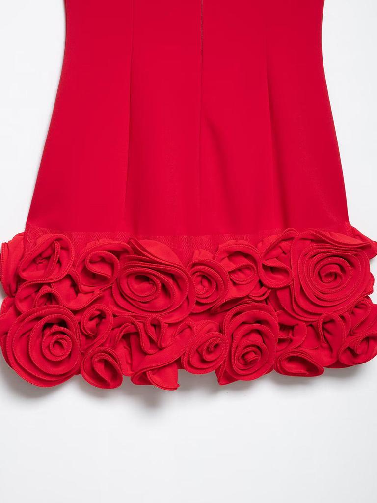 2025 Embossed Floral European Style Women's Summer Dress