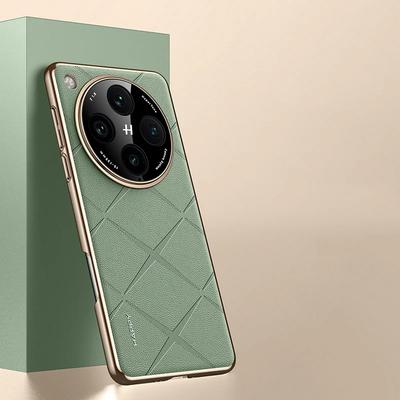 Luxury Leather Phone Case for OPPO Find X8 Pro Plating Camera Lens Ptotection Hard Back Cover Shell for Find X8Pro