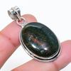 Natural Bloodstone Gemstone Handmade 925 Sterling Silver Pendant 1.77" AP-14798
