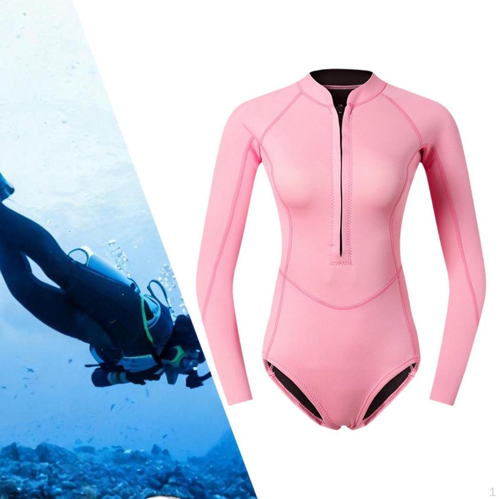 Vêtement Natation Combinaison Surf Femme Néoprène 1.5/2mm - Tankini Manches Courtes - Imprimé Floral Combinaison 1,5/2 Mm