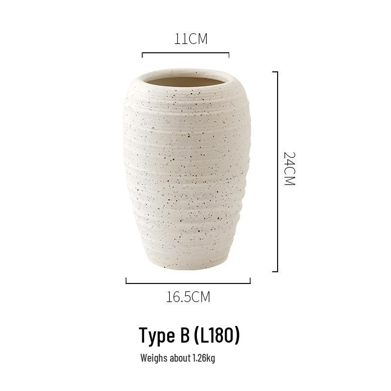 Coarse Pottery Earthenware Vase Set for Home & Hotel Decor