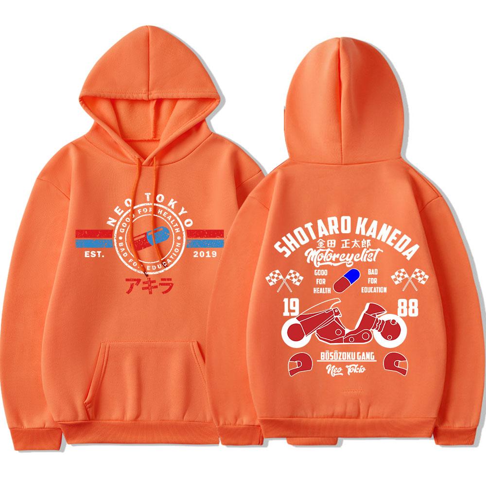 Japanese Anime Akira Neo Tokyo Hoodie Shotaro Kaneda Print Hoodies Manga Harajuku Fashion Oversized Hooded Sweatshirt Streetwear