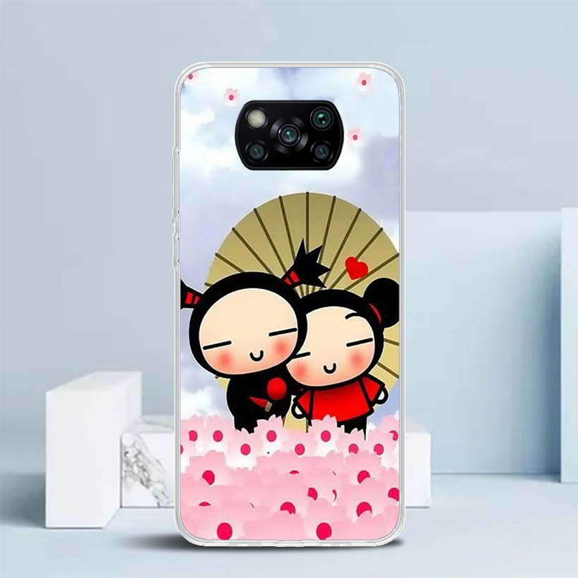 Cute Cartoon Pucca Garu Soft Cover for Xiaomi Poco F7 Ultra X7 X6 X5 Pro M7 Phone Case Redmi 15 15C 13 13C 12 12C 10 10C Print S