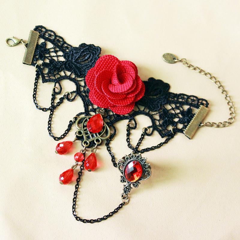 Women's Vintage Steampunk Gloves Wrist Cuff Gear Girls Jewelry Accessories Victorian Bracelets Costume Lace Handwear