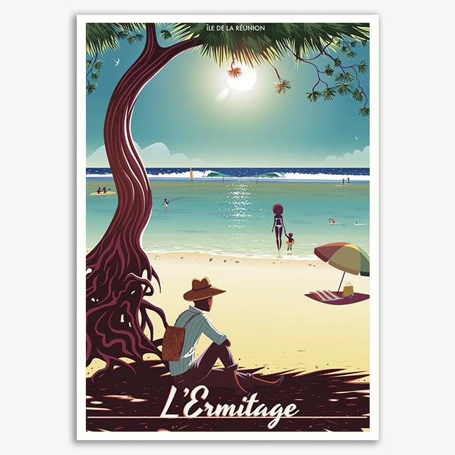 Poster Vintage Île De La Réunion YNIEILUU 30x45 Cm - Impression Haute Qualité, Décoration Murale, Pour Salon, Bureau, Cadeau - 5