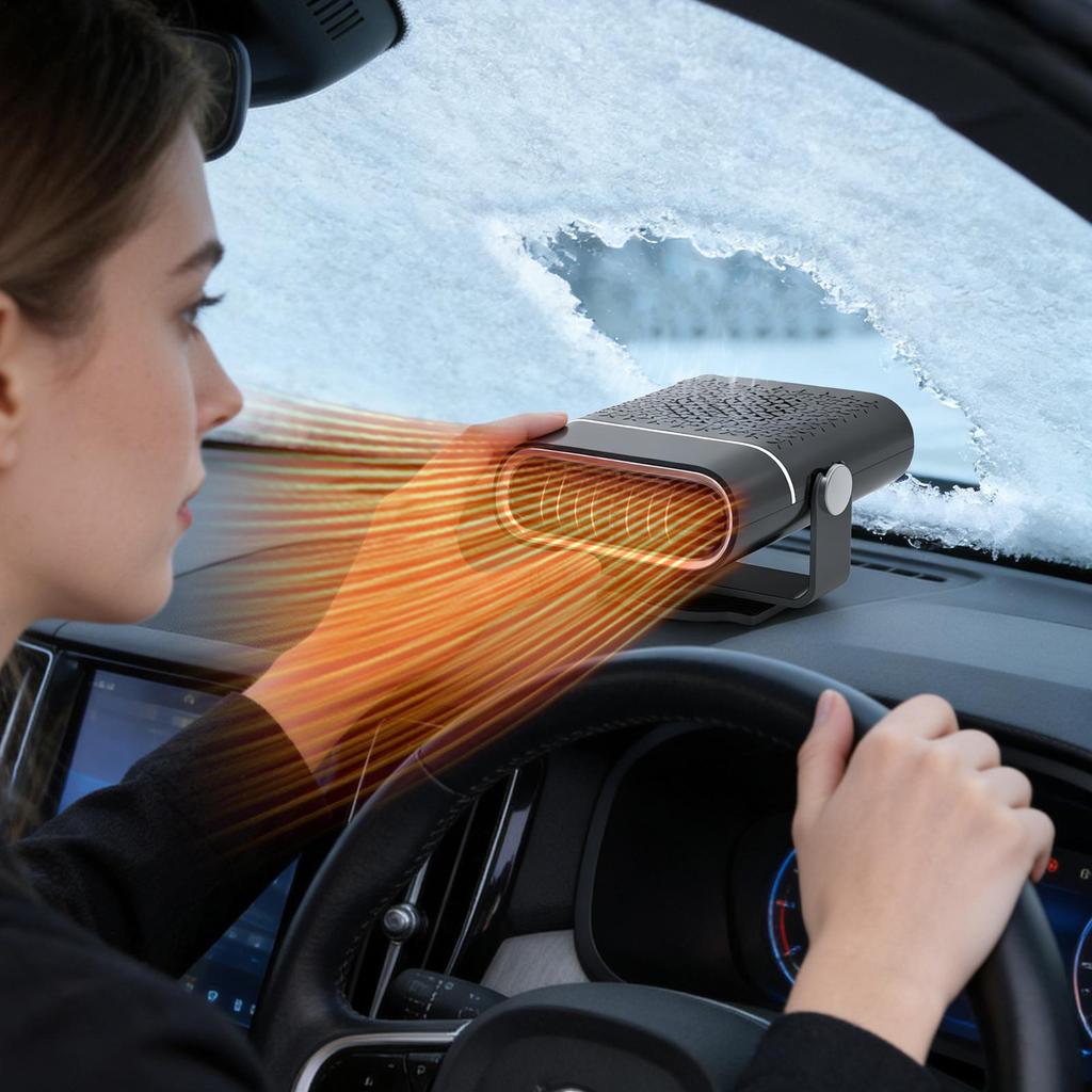 Portable Heater For Car 150W Instant Heating Defroster 360 Degree Rotation 12V Portable Car Heater And Defroster For Indoor