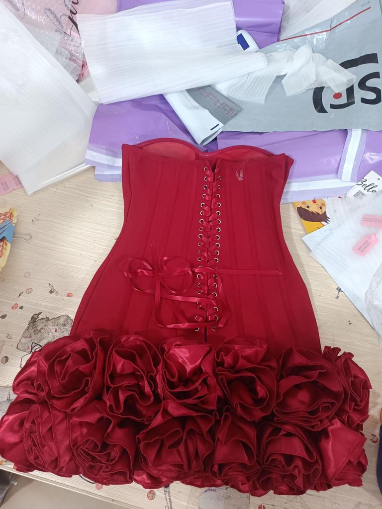 Spring/Summer Off-the-Shoulder Lace-Up Floral Mini Dress