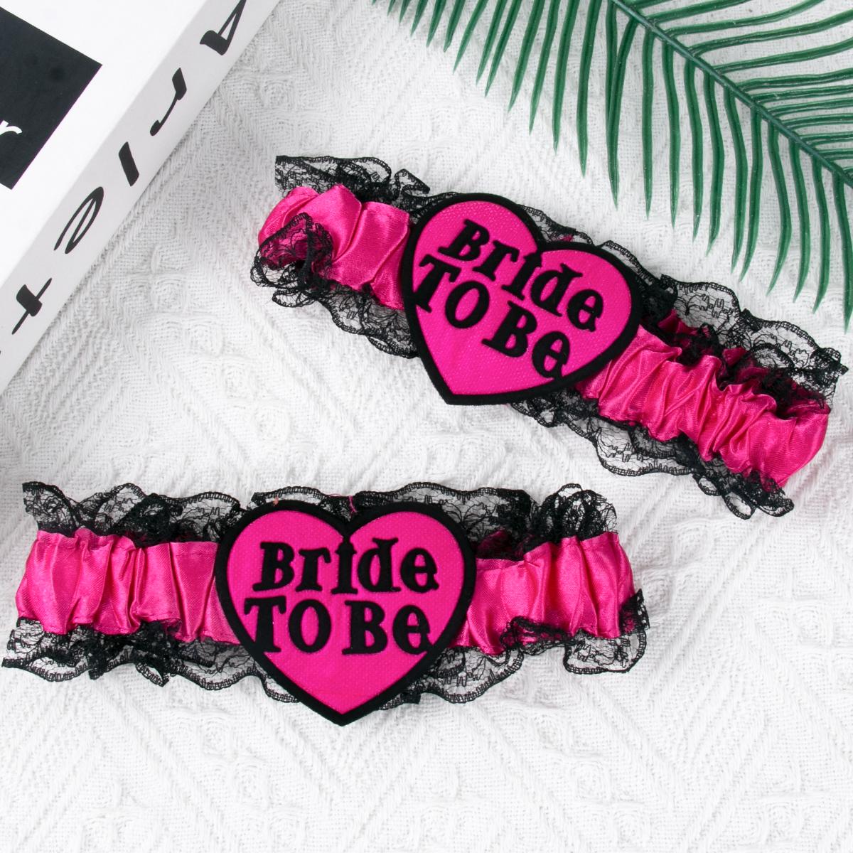 

Bridal Shower Party Lace Garter Bride to be Leg Circle Ring White Rose Red Bridal Legs Garter Wedding Bachelorette Party Gift