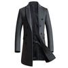 Autumn and Winter Men's Woolen Coat Medium and Long Korean Version Slim-fitting Double-breasted Youth Woolen Coat Trench Coat Men's Coat