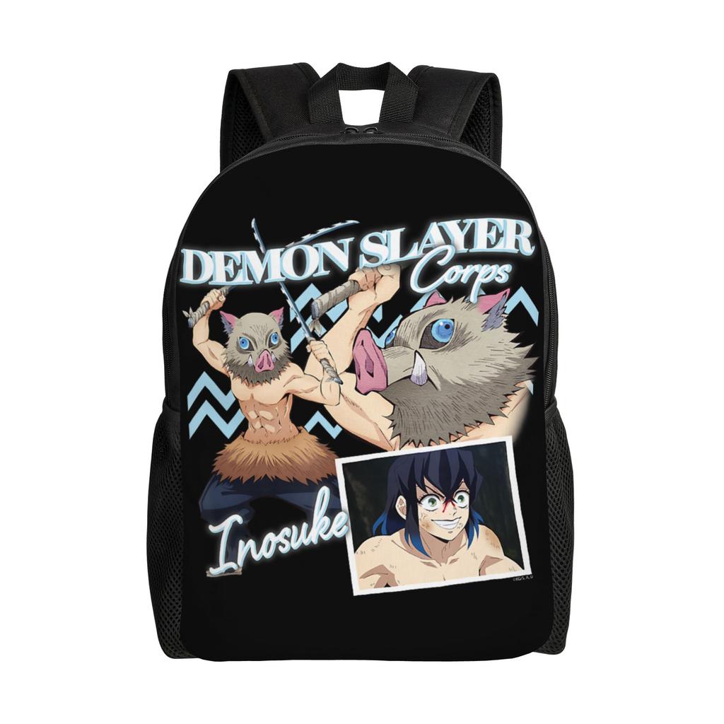 Demon Slayer Backpacks Kimetsu No Yaiba Nezuko Awakened Demon Daypack  Mochila Office Work Retro Washable Rucksack