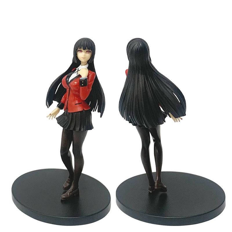 17Cm/6.69In Kakegurui Anime Figure Jabami Yumeko Pvc Action Figure Collectible Model Ornaments Desktop Decoration Toy Gifts