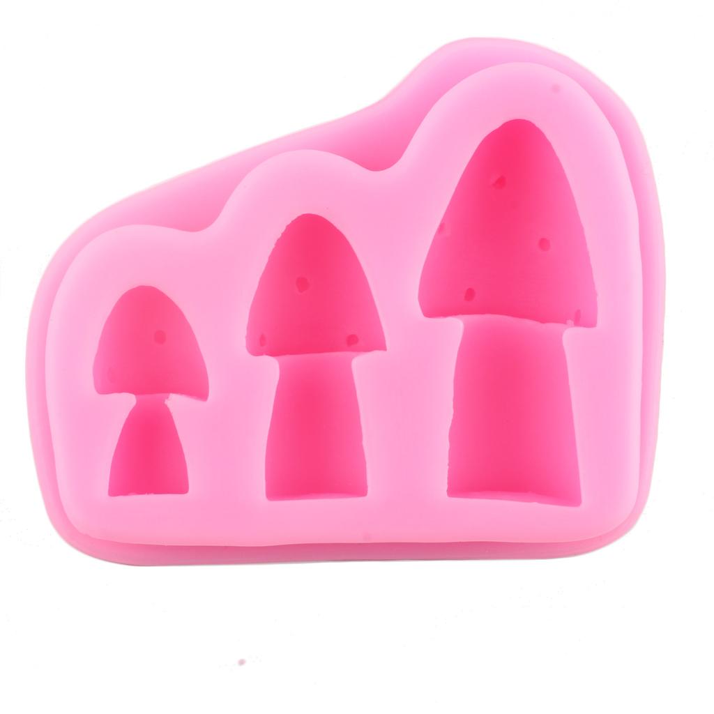 Soppsjokoladeform Soppsilikonformer Kakepyntverktøy Cupcake Topper Godteri Sjokoladegummipastaformer