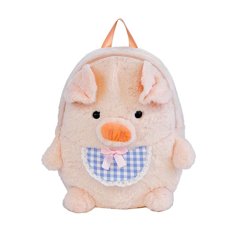 Schoolbag Cute Piggy Plush Backpack Female 1011 New Cartoon Soft Girl Versatile Student Schoolbag Backpack