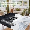 Crystal Velvet Square Rug Custom NameLas Vegas Raiders Pattern Non Slip Home Floor Decor Rug