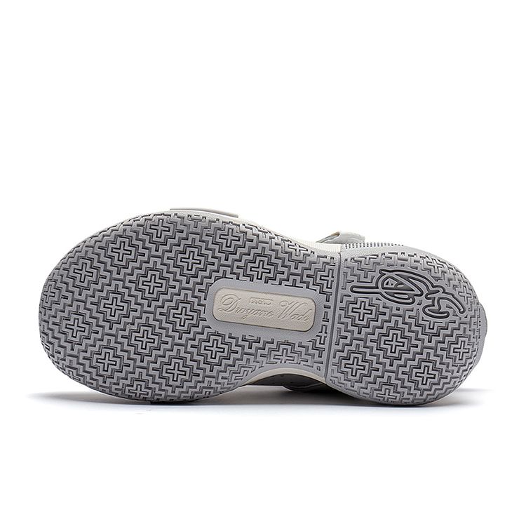 Li Ning Kids Sports Lifestyle Series Shock Absorption Rebound Letter Pattern Casual Shoes Kids Casual Shoes White Gray YKNT036-5