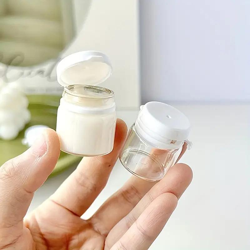 2/5Pcs Clear Travel Bottle Empty Leak-Proof Essence Bottled With Flip-Top Glass Cosmetic Containers Makeup Remover & Lotion