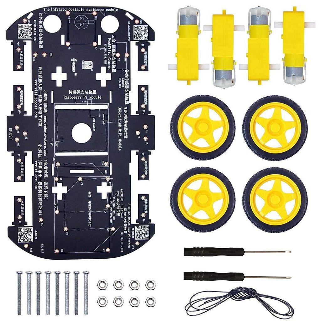 4WD Robot Chassis Kit with 4 TT Motors for ArduinoRaspberry Pi