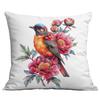 New Spring Flower and Bird Print Pillowcase Home Living Room Sofa Cushion Pillowcase