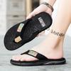 House Male Slipper Indoor Shiatsu Flip Flops Outdoor Platform Beach Slides Walk Around Home 2025 Mascullino Men's Shoe