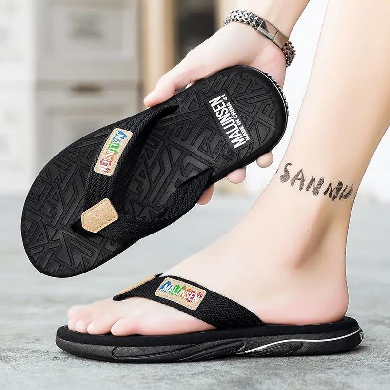 House Male Slipper Indoor Shiatsu Flip Flops Outdoor Platform Beach Slides Walk Around Home 2025 Mascullino Men's Shoe