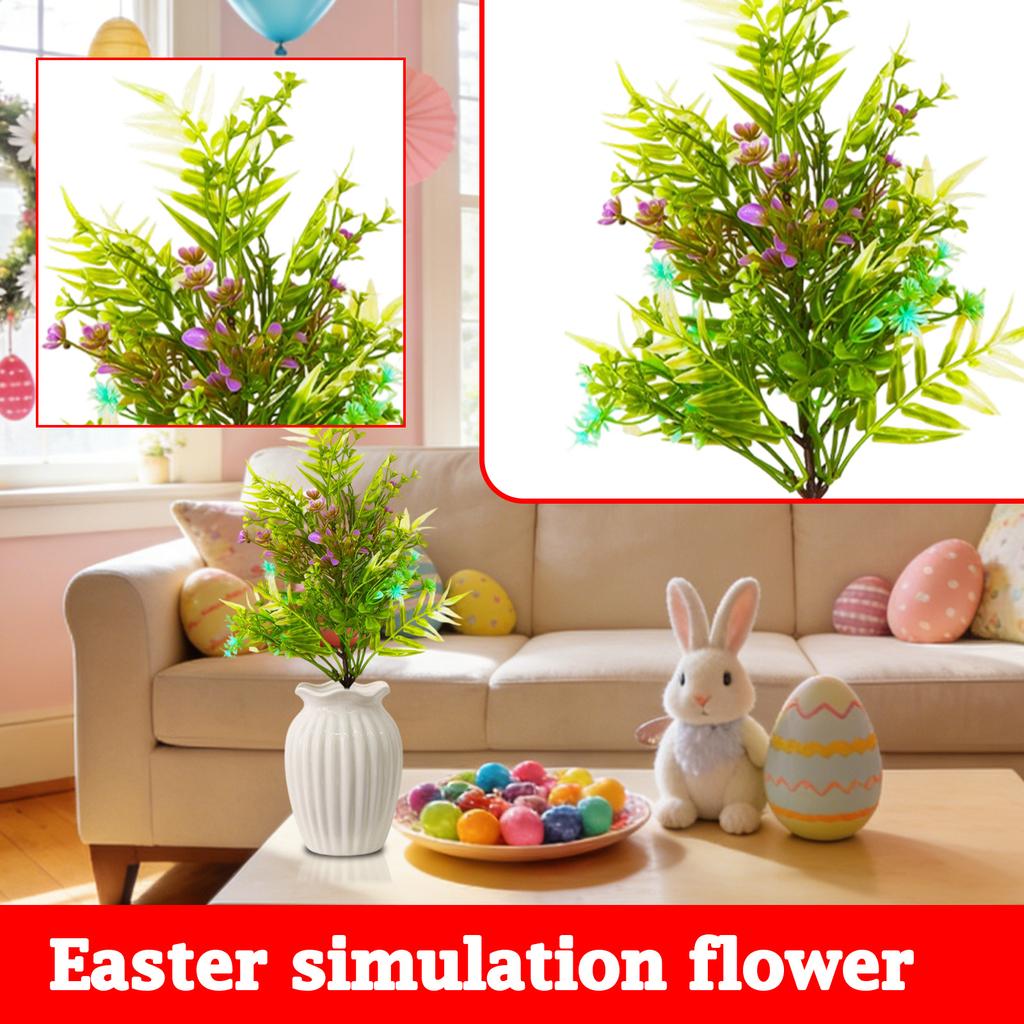 Easter Decoration Easter Egg Bouquets, Flower Arrangement Props Twirling Home Party Desktop Decoration
