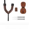 Eleganter und minimalistischer Geigenaufhänger mit Haken und einer Massivholzbasis sowie Aufhängern für Erhu, Ukulele und Hulusi