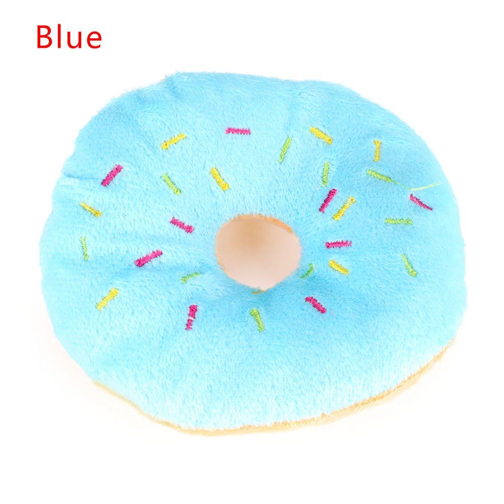 Donut Puppy Chew Toys Dogs Bite Interactive Stuffed Sound Squeaky Toy Pet Supplies