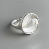 Xiaomi BF CLUB 925 Sterling Rings for Women Simple Geometric Handmade Irregular Retro Big Stone Round Ring Allergy For Birthday Gift