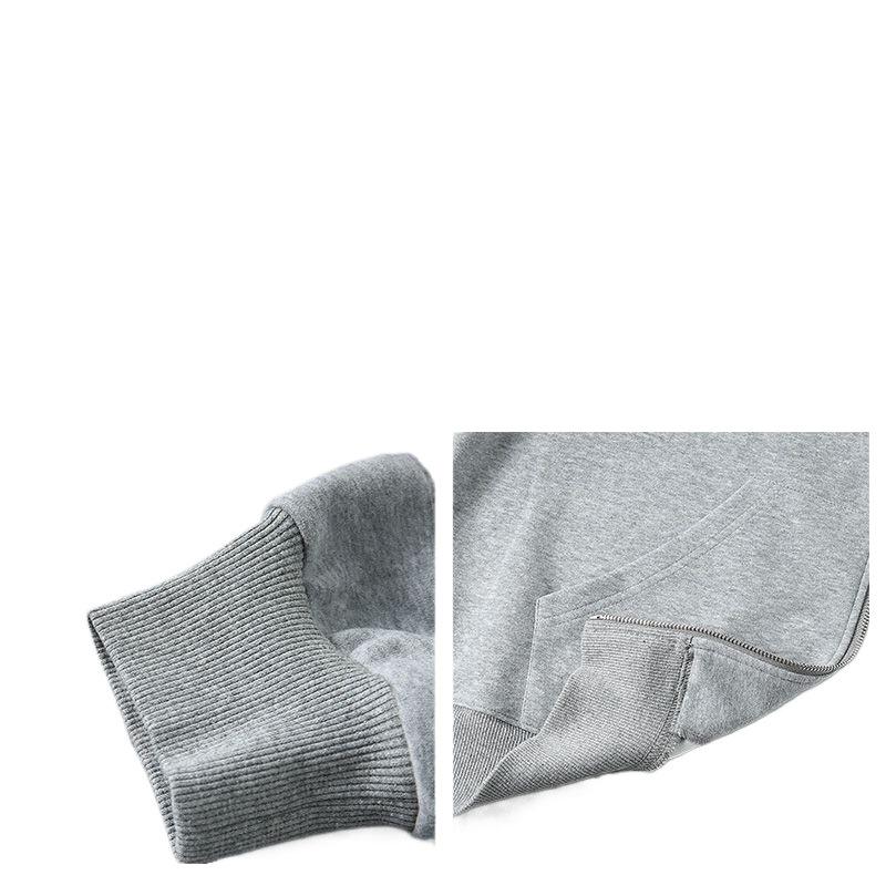 Women's Grey Hooded Sweatshirt: Autumn/Winter 2025 Loose Fit, Korean Style, Plus Velvet, Versatile American Retro Cardigan.