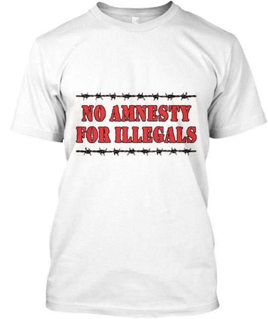 No Amnesty T-Shirt Made in the USA Size S to 5XL XL