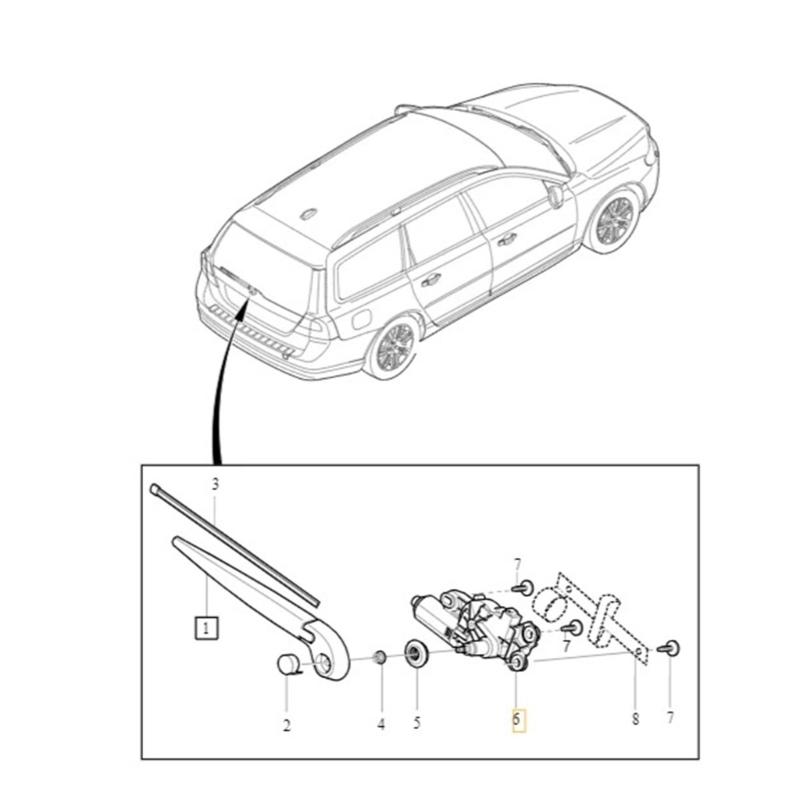 Rear Screen Window Glass Wiper Motor For XC60 XC70 31290787 306638910 Safe Driving In Adverse Weather, Easy Installation