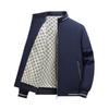 Spring Middle-aged Business Casual Jacket Men's Solid Color Stand Up Collar Plus Size Jacket Men's Jacket