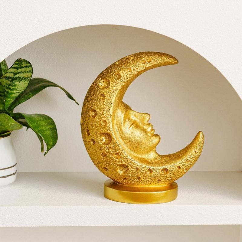 Resin Moon Statue Moon Goddess Sculptures Collectible Figurines Decorative Objects Table Ornament Office Home Decors